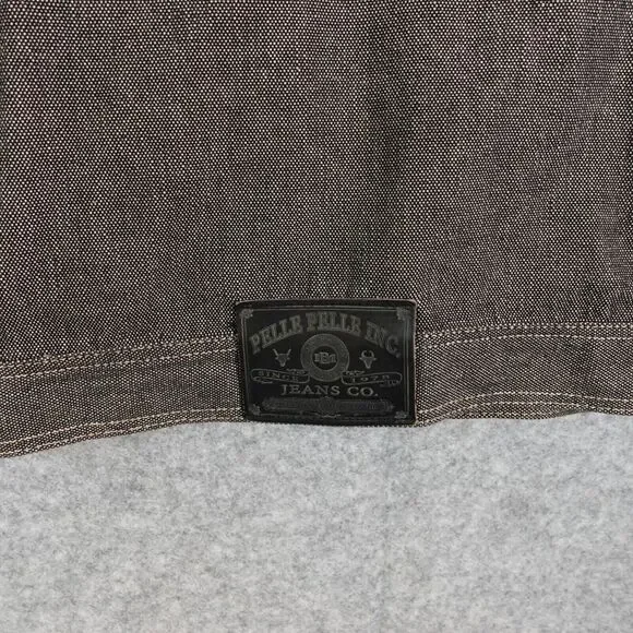 Vintage Pelle Pelle Denim Jacket 6XL Black Retro Trucker Baggy‎ MARC BUCHANAN